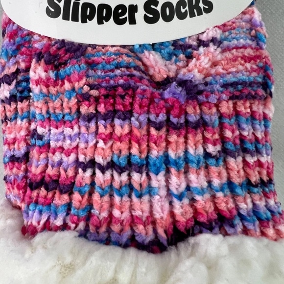 The Comfy Sleeper Sock Multicolor Slipper Socks cozy warm socks 6-10 NWT - Picture 6 of 10